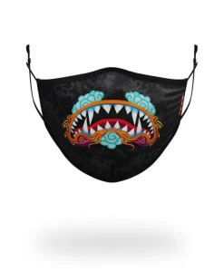 ADULT DRAGON SHARK FORM FITTING FACE MASK