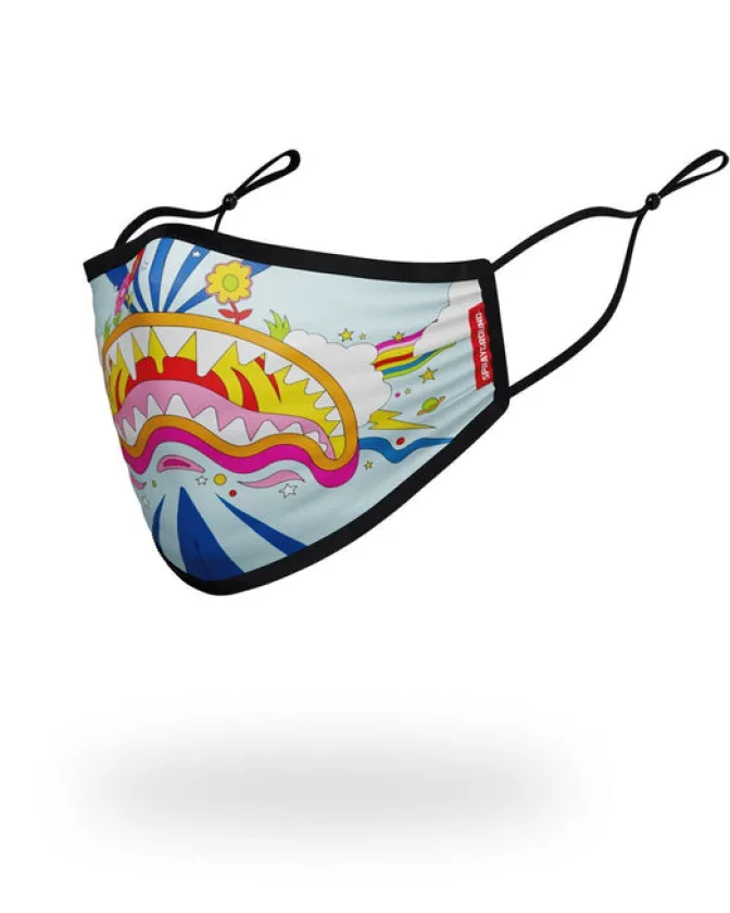ADULT GROOVY SHARK FORM FITTING FACE MASK
