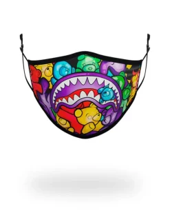 ADULT GUMMY LIPS FORM FITTING FACE MASK