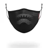 ADULT MIDNIGHT SHARK FORM FITTING FACE MASK