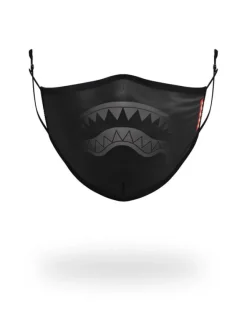 ADULT MIDNIGHT SHARK FORM FITTING FACE MASK