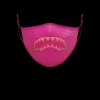 ADULT PINK SHARK FORM-FITTING FACE MASK