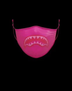 ADULT PINK SHARK FORM-FITTING FACE MASK