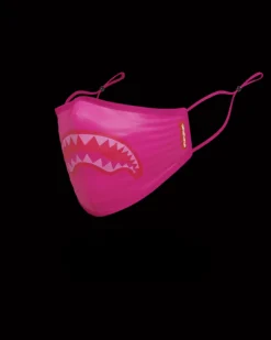 ADULT PINK SHARK FORM-FITTING FACE MASK