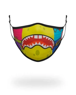 ADULT SPONGEBOB OG SHARK FORM FITTING FACE-COVERING