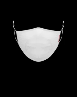 ADULT WHITE ON WHITE SHARK FORM-FITTING FACE MASK