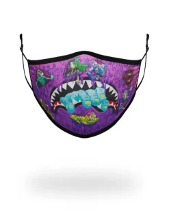ADULT ZOMBIE SHARK FORM FITTING FACE MASK