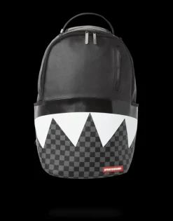 BLACK HALF CHECK SHARKS IN PARIS BACKPACK (ONE OF ONE)