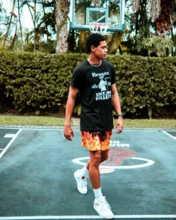 CAMO FIRE SHOTO SWIM TRUNKS
