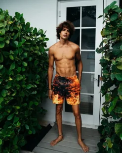 CAMO FIRE SHOTO SWIM TRUNKS