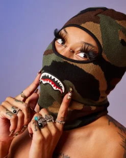 CAMO SHARK SKI MASK