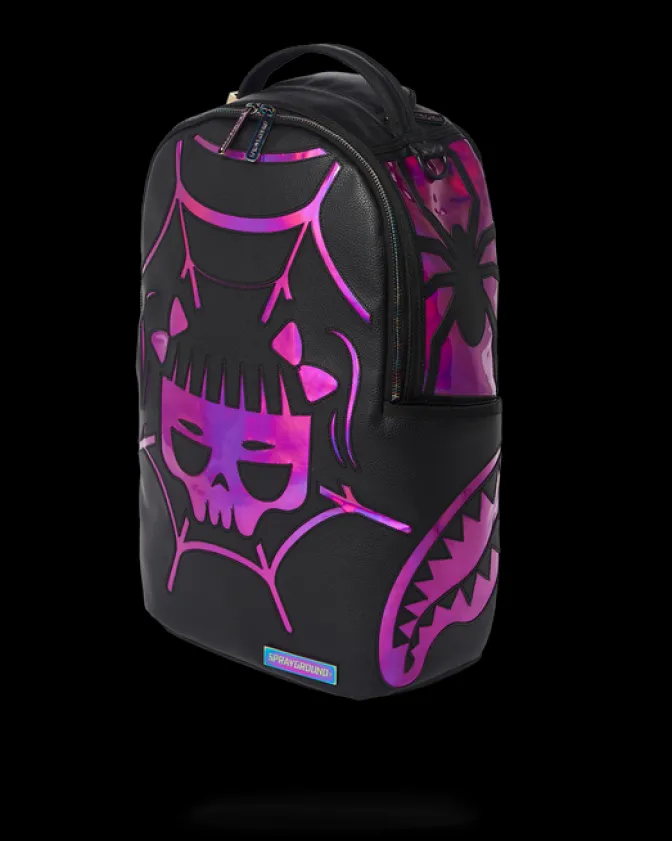 CAZZU IRIDESCENT CUT u0026 SEW SPIDER SKULL SHARK BACKPACK (DLXV)