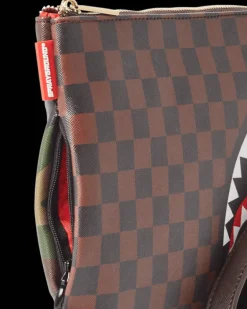 CHECKS IN CAMOFLAUGE CROSSOVER CLUTCH