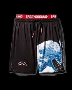DRAGON WAVE CORTO SWIM TRUNKS (BLACK)