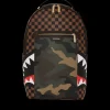 EXTERIOR GOLD ZIP POCKET SHARKS IN PARIS BACKPACK (DLXV)