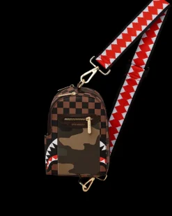 EXTERIOR GOLD ZIP POCKET SHARKS IN PARIS BACKPACK SLING