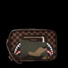 EXTERIOR GOLD ZIP POCKET SHARKS IN PARIS TOILETRY BRICKSIDE BAG