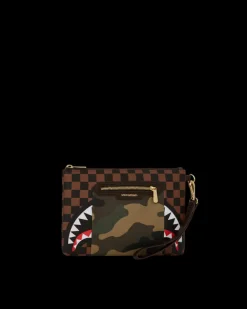 EXTERIOR GOLD ZIP POCKET SHARKS IN PARIS CROSSOVER CLUTCH