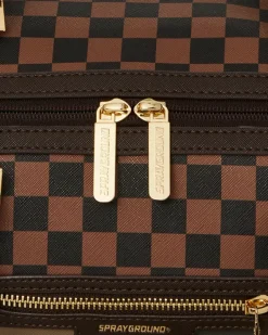 EXTERIOR GOLD ZIP POCKET SHARKS IN PARIS MINI DUFFLE