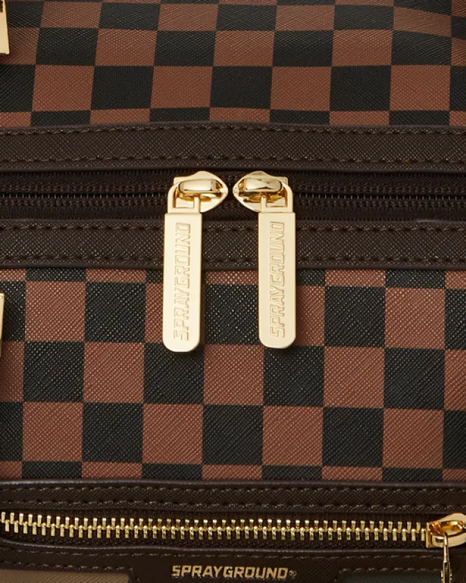 EXTERIOR GOLD ZIP POCKET SHARKS IN PARIS MINI DUFFLE