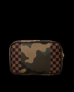 EXTERIOR GOLD ZIP POCKET SHARKS IN PARIS TOILETRY BRICKSIDE BAG