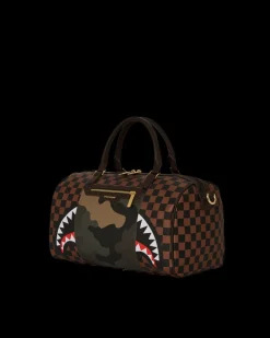 EXTERIOR GOLD ZIP POCKET SHARKS IN PARIS MINI DUFFLE
