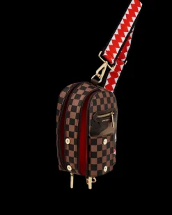 EXTERIOR GOLD ZIP POCKET SHARKS IN PARIS BACKPACK SLING