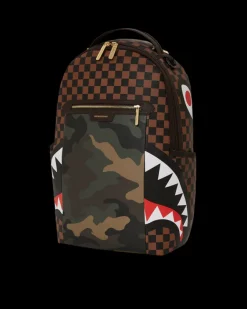 EXTERIOR GOLD ZIP POCKET SHARKS IN PARIS BACKPACK (DLXV)
