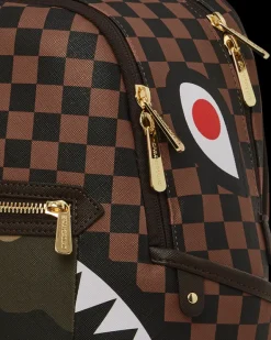 EXTERIOR GOLD ZIP POCKET SHARKS IN PARIS SAVAGE BACKPACK