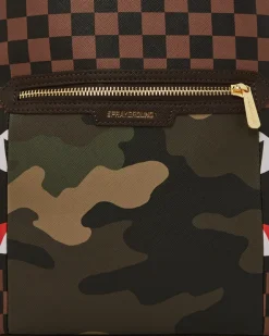 EXTERIOR GOLD ZIP POCKET SHARKS IN PARIS SAVAGE BACKPACK