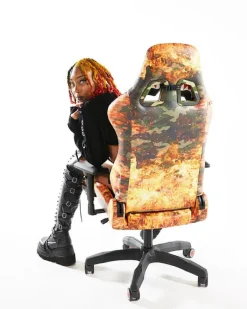 FIRE CAMO GAMING CHAIR - SUPER RARE
