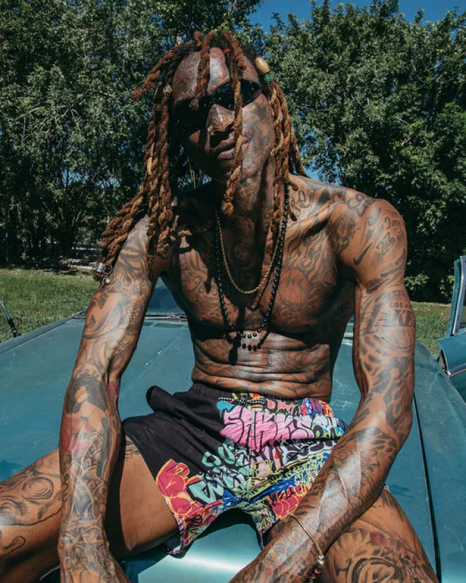 HALF GRAFF SHOTO SWIM TRUNKS