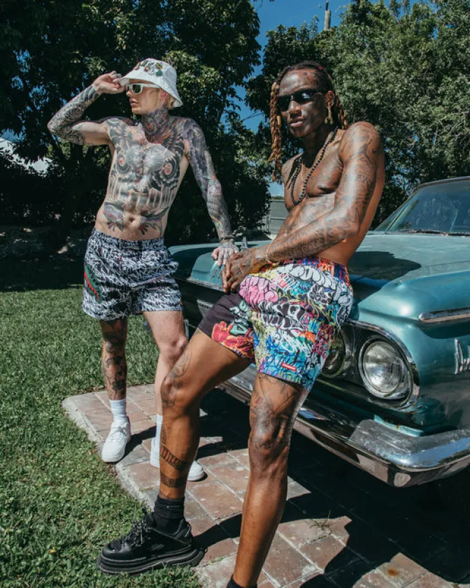 HALF GRAFF SHOTO SWIM TRUNKS