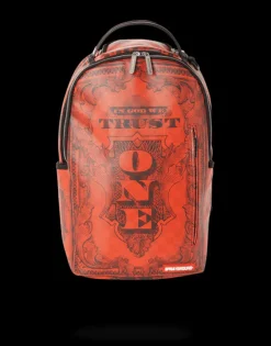 IN GOD WE TRUST RED BACKPACK (ONE OF ONE)