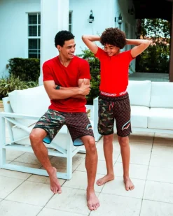 KIDS CHECKS u0026 CAMO SWIM TRUNKS