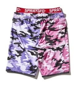 KIDS SPLIT CAMO SWIM TRUNKS