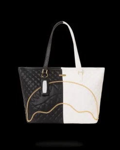 LEVELED UP SPLIT QUILT SHARK TOTE