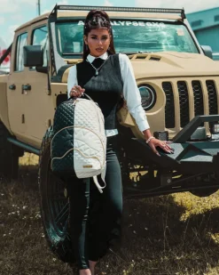 LEVELED UP SPLIT QUILT SHARK BACKPACK (DLXV)