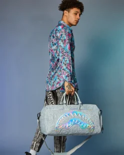 MIRASHAKU IRIDESCENT QUILT DUFFLE