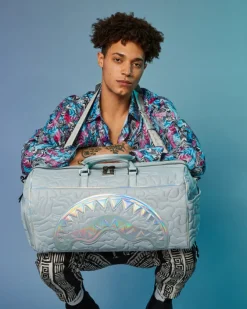 MIRASHAKU IRIDESCENT QUILT DUFFLE