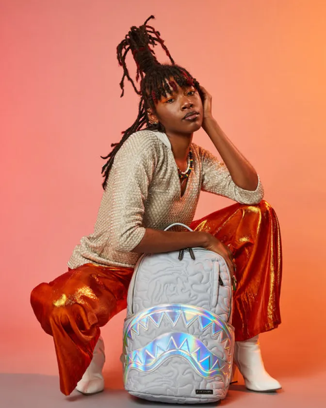 MIRASHAKU IRIDESCENT QUILT BACKPACK