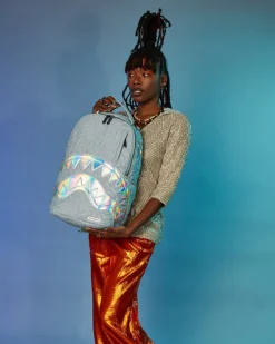 MIRASHAKU IRIDESCENT QUILT BACKPACK
