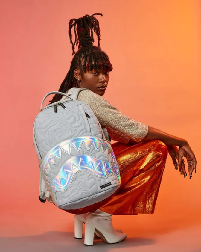 MIRASHAKU IRIDESCENT QUILT BACKPACK