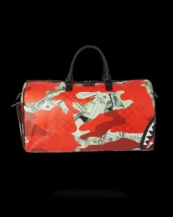 MONEY CAMO (RED) DUFFLE