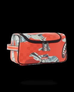 MONEY CAMO (RED) TOILETRY BAG