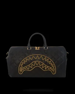 NOIR QUILT GOLD CHAIN SHARK DUFFLE
