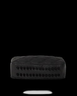 NOIR QUILT GOLD CHAIN SHARK HANDBAG
