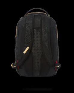NOIR QUILT GOLD CHAIN SHARK BACKPACK (DLXV)