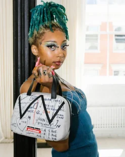OFFICIAL BASQUIAT UNTITLED (CHEESE POPCORN) 1983 HANDBAG