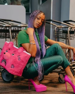 PLUSH MONEYBEAR TOTE (PINK)